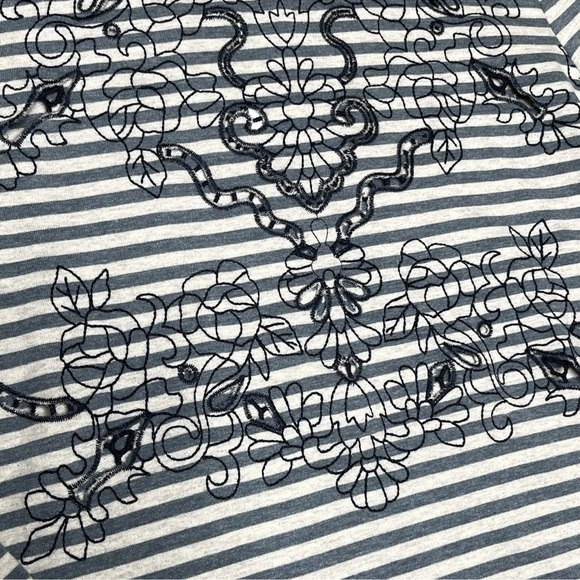 Anthropologie Postmark Shirt Womens Size Medium First Mate Top Embroidered - Picture 7 of 11